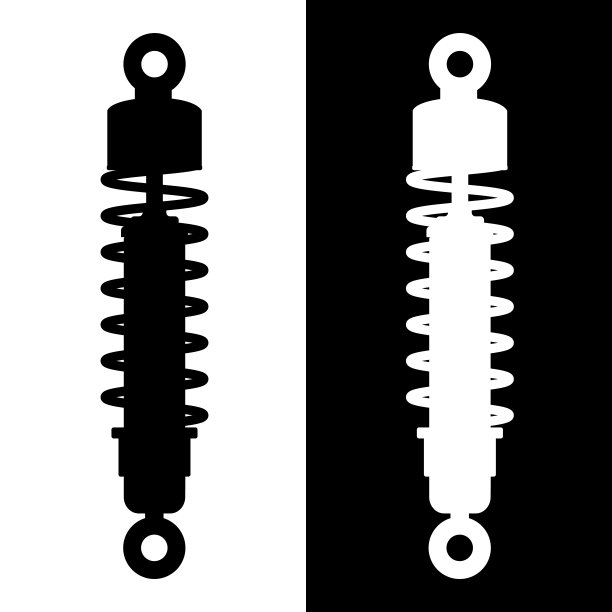 减震器图标。孤立的矢量图标图片下载