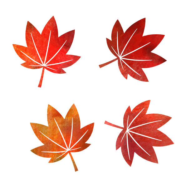 秋叶图标纹理(水彩笔)图片下载
