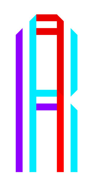 明亮的字体，用彩色条纹纸折叠的字母图片下载