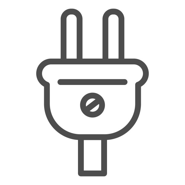 电气插头线图标。插座插头矢量插图孤立在白色。电缆轮廓风格设计，适用于网页和应用程序。Eps 10。图片下载