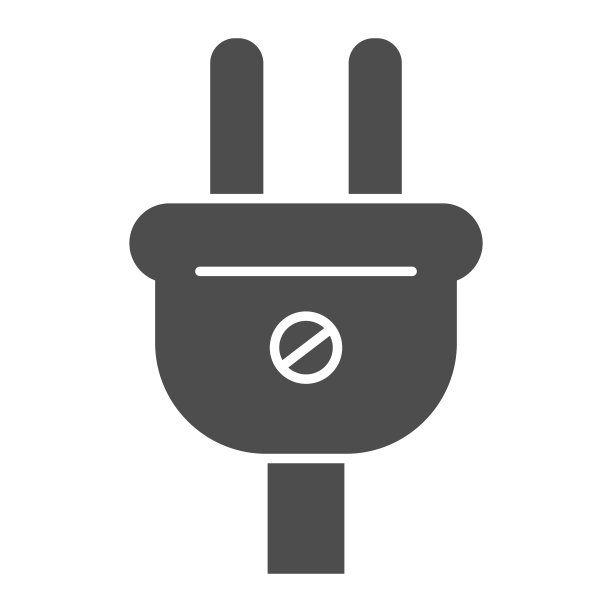 电气插头固体图标。插座插头矢量插图孤立在白色。电缆字形风格设计，适用于网页和应用程序。Eps 10。图片下载