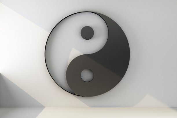 墙上的阴阳符号图片下载