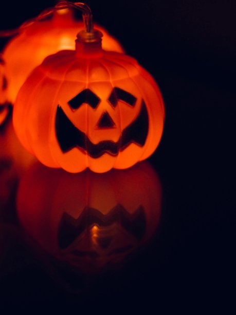 万圣节，南瓜娃娃，灯图片下载