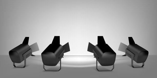 聚光灯现实。矢量图图片下载