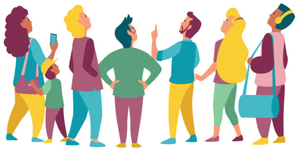 人群在白图片下载