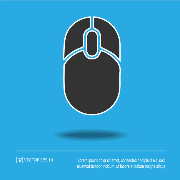 电脑鼠标矢量图标eps 10。图片下载