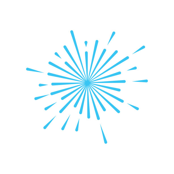 烟花图形设计模板矢量孤立插图图片下载