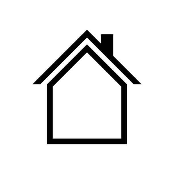 房子图标向量简单的平面标志符号图片下载