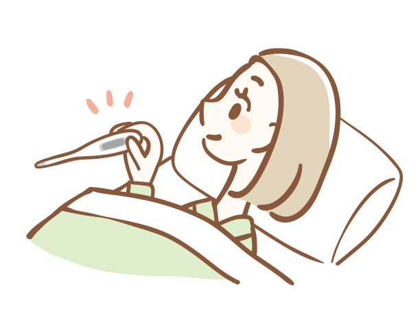 测量基础体温的女性图片下载