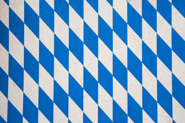 典型的巴伐利亚蓝白装饰图片下载