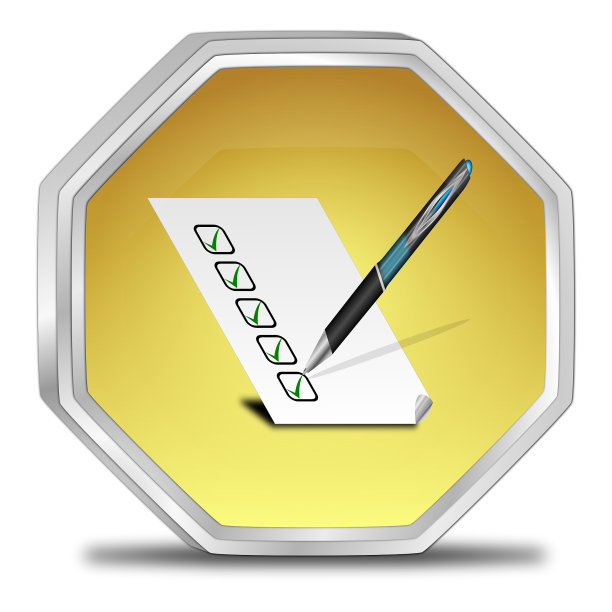 按钮与检查表- 3D插图图片下载