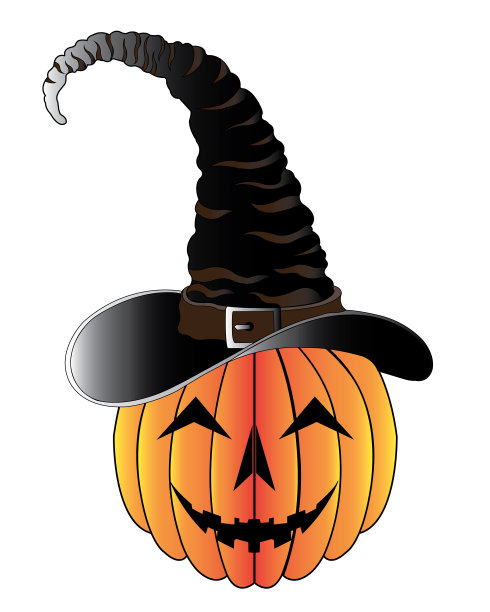 艺术超现实巫婆南瓜万圣节。图片下载