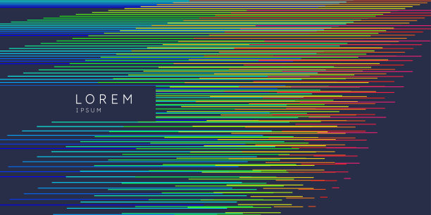 动态线条的抽象背景。向量模板图片下载