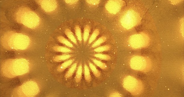 几何金色背景与聚光灯。金色的箔与光线。三维渲染图片下载