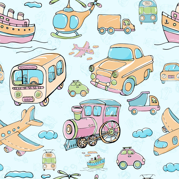 带有传输的矢量无缝模式。图片下载