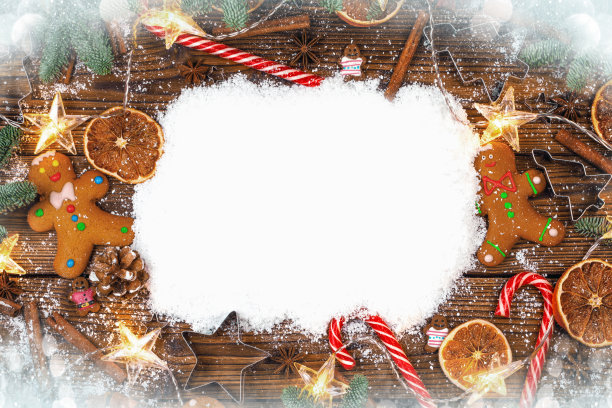 圣诞食物框架图片下载