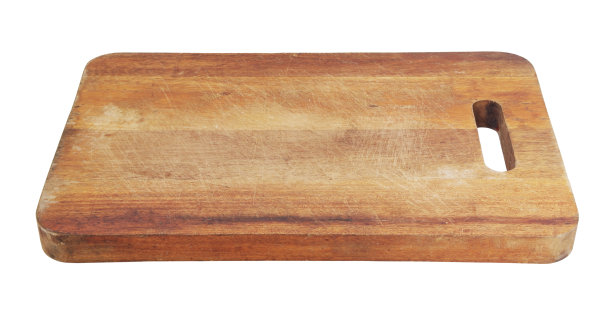 旧的乡村砧板孤立在白色图片下载