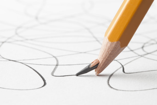 打断了。折尖铅笔。图片下载