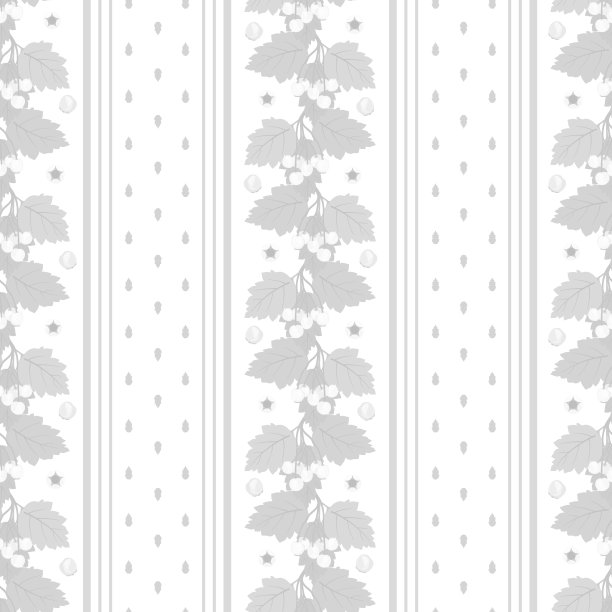 无缝墙纸在浅灰色调山楂主题。向量背景图案。图片下载