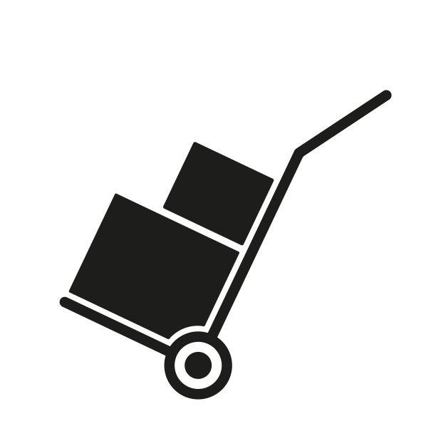 黑色手推车图标图片下载