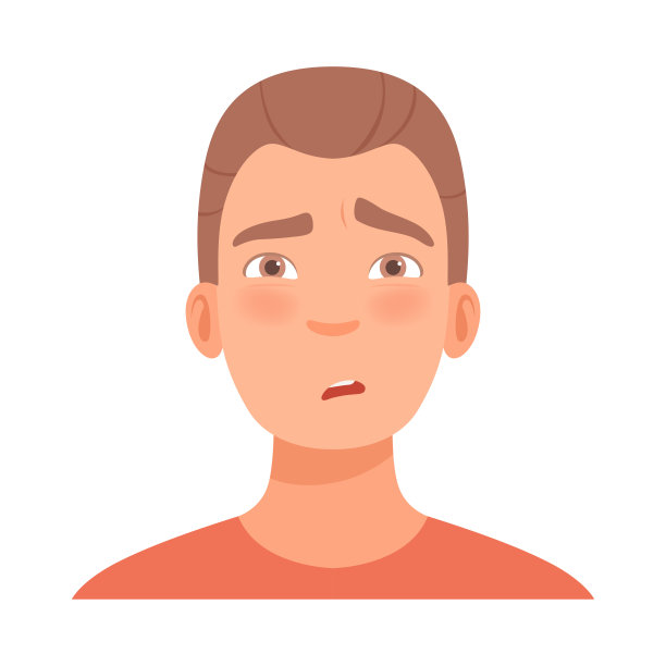 年轻人疑惑。矢量插图卡通风格图片下载