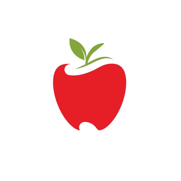 健康的苹果向量设计图标图片下载