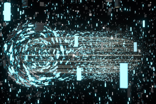 隧道块制作，技术背景，3d渲染。图片下载