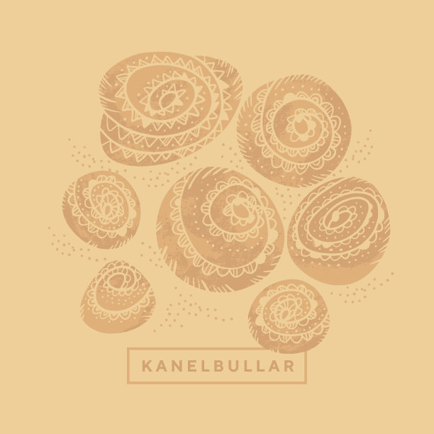 天真的肉桂卷在工艺颜色包装图片下载