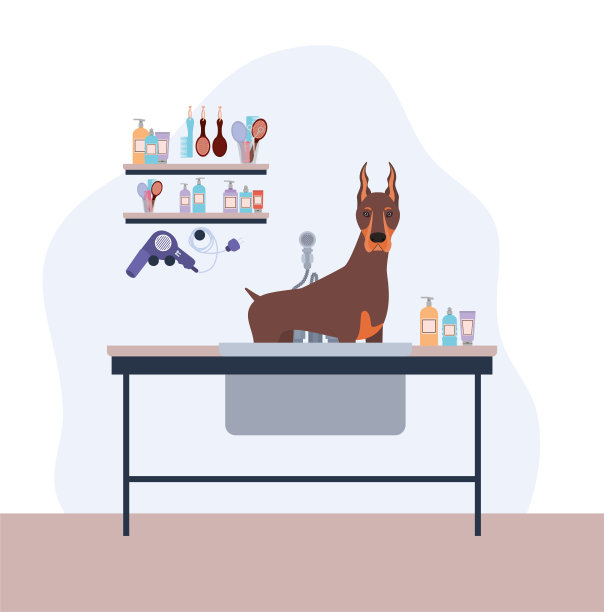 可爱的杜宾狗宠物性格图片下载