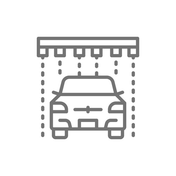 肥皂雨在门户洗车线图标。图片下载