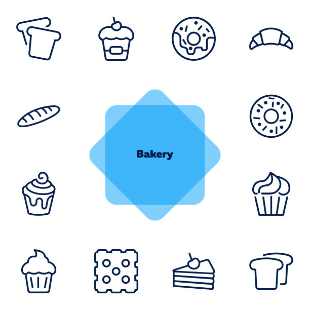 面包房系列图标集图片下载