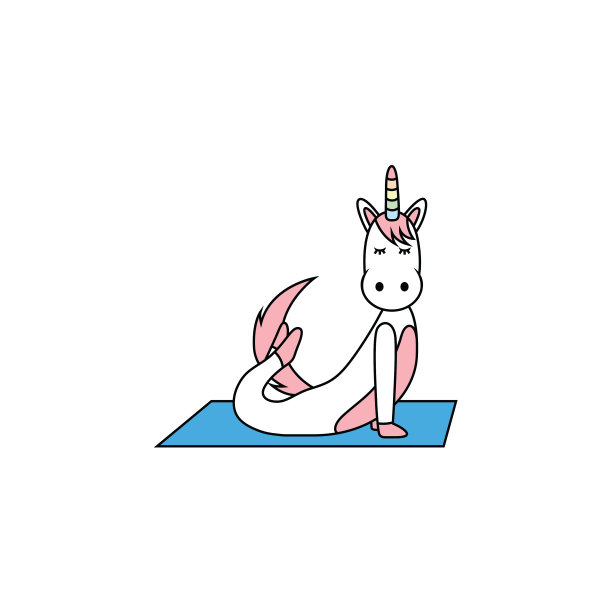 独角兽的瑜伽姿势图片下载
