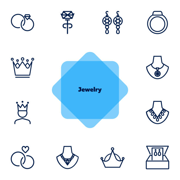 珠宝系列图标套装图片下载