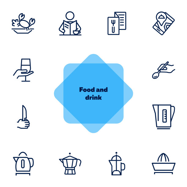 食物和饮料图标图片下载