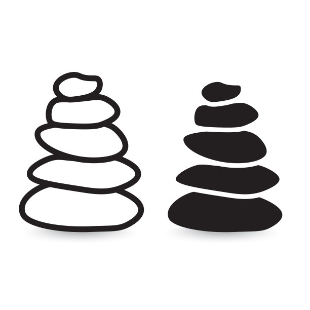 禅宗石平衡图标图片下载