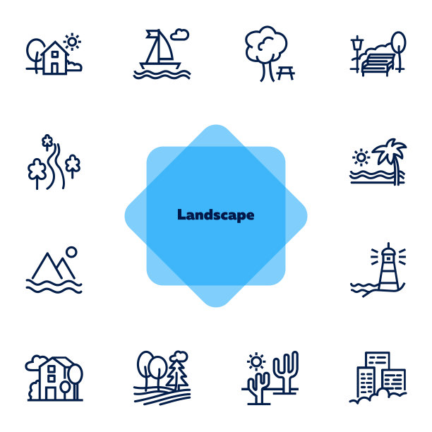 横向线图标集图片下载