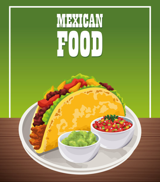 墨西哥美食海报配玉米饼图片下载