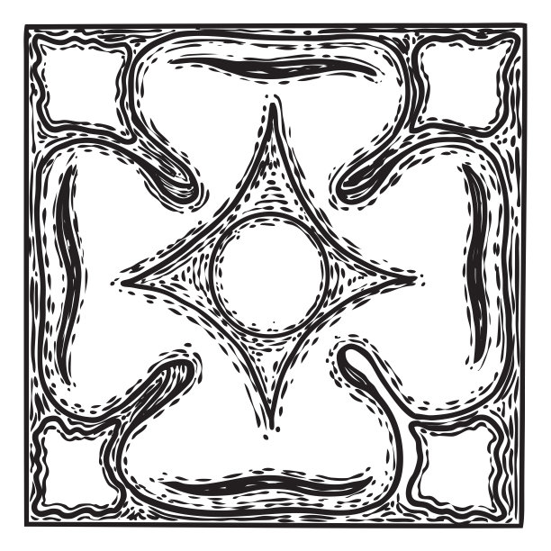 广场花复古卷轴巴洛克维多利亚框架元素。玫瑰或牡丹似花的点缀花刻复古，纹饰于大理石上。向量。图片下载