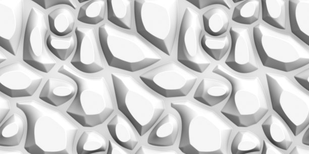 抽象的石头3D白色背景。无缝模式。绘制插图。图片下载