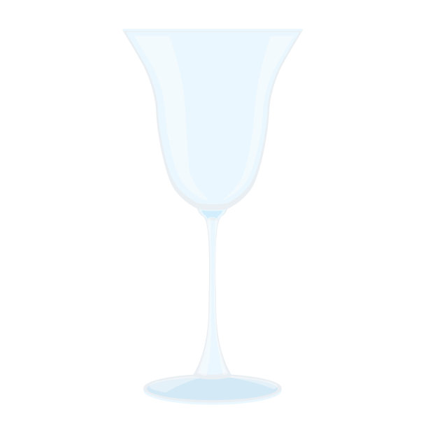 香槟杯和葡萄酒杯孤立在白色背景上的插图向量图片下载