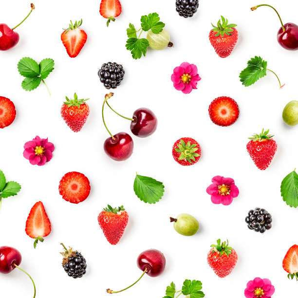 浆果夏季水果背景图片下载