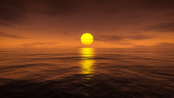 海面上的日落图片下载