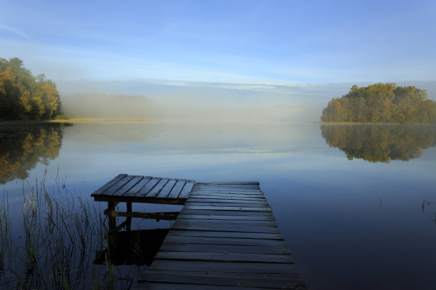 秋季湖素材图片