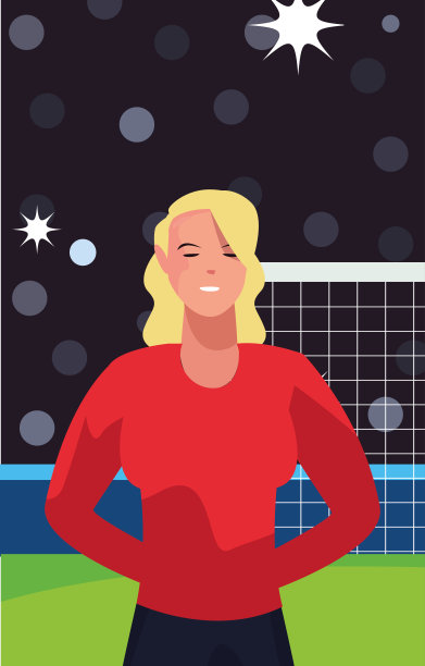 女足球运动员在体育场图片下载