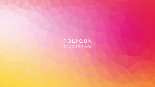 多边形黄色粉红色图片下载