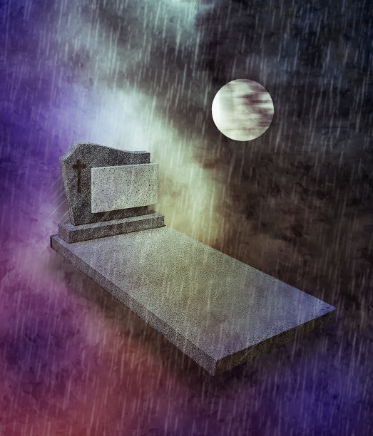 一个万圣节墓碑的插图素描图片下载