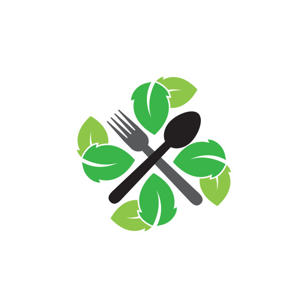 自然餐厅平面设计矢量模板孤立图片下载