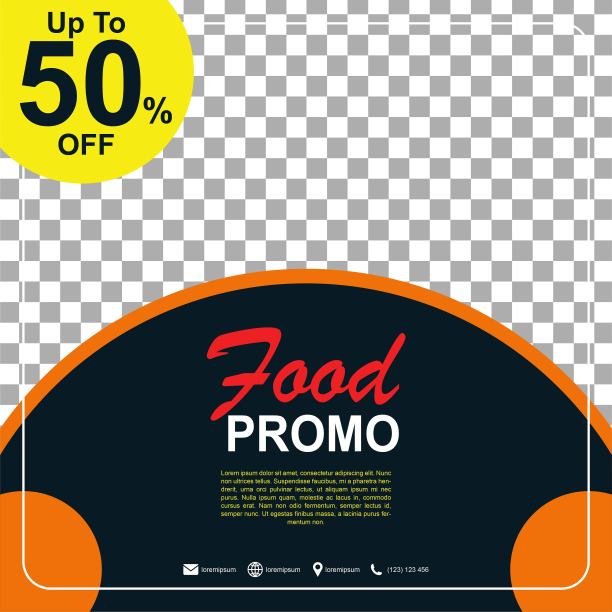 社交媒体横幅食品和饮料业务。餐饮企业的美食社交媒体模板。现代社会模板张贴横幅。食品折扣后模板。图片下载