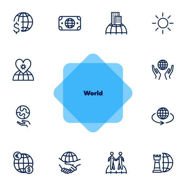 世界线图标集图片下载