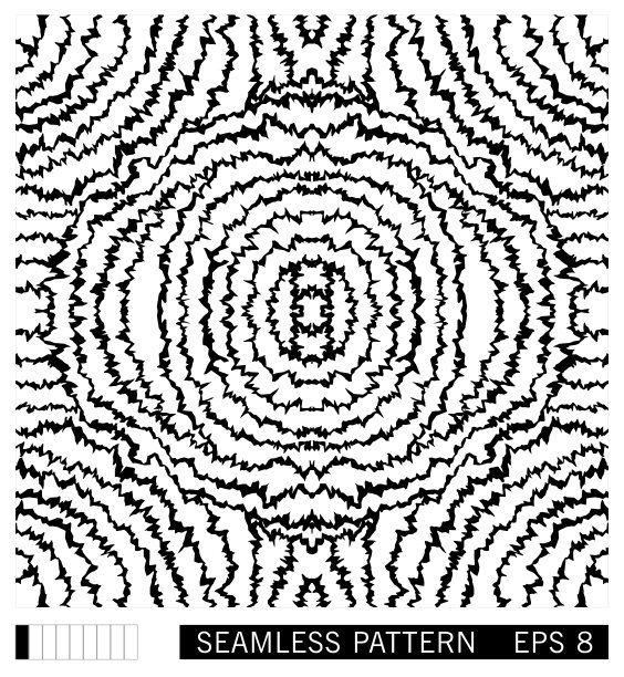 无缝纹理。有粗糙锯齿边缘的随机波浪线。图片下载